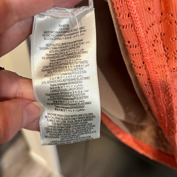 Coral Peplum Dress - Picture 4 of 5